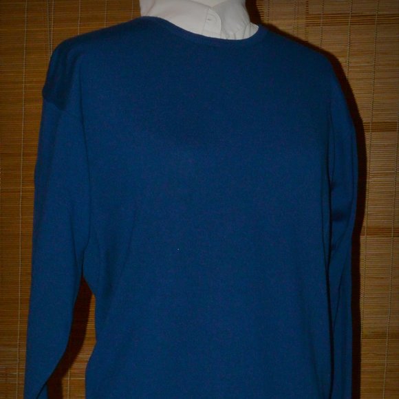 Henri Bendel Marino Wool Blue Pullover